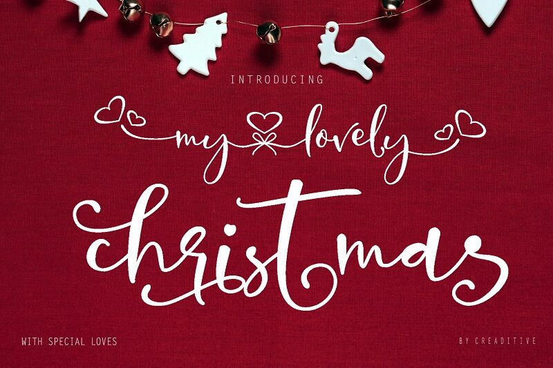 Lovely christmas font