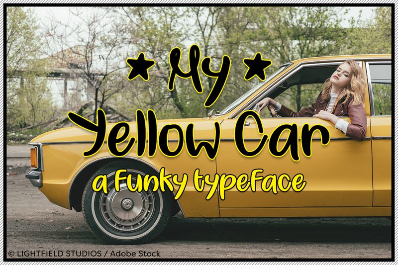 My Yellow Car Schriftart