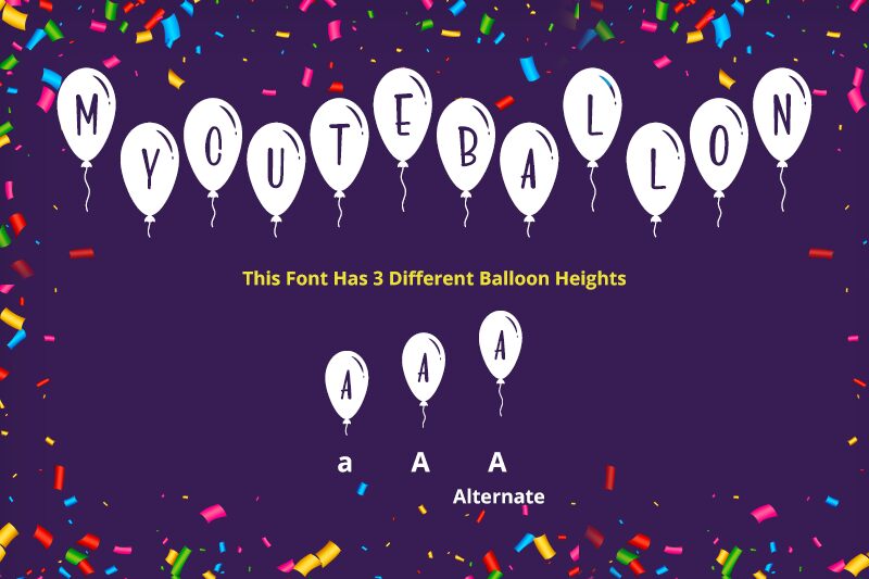 MyCuTEBaLlON Czcionka