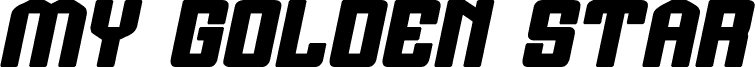 Preview of the MY GOLDEN STAR Bold Italic font