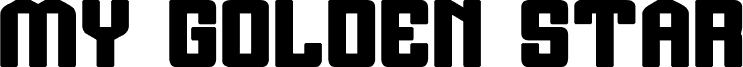 Preview of the MY GOLDEN STAR Bold font