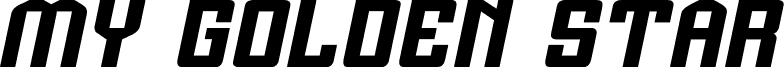 Preview of the MY GOLDEN STAR Italic font