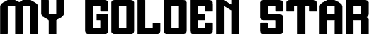 Preview of the MY GOLDEN STAR font