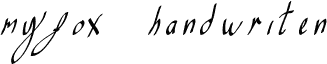 myfox handwriten Italic