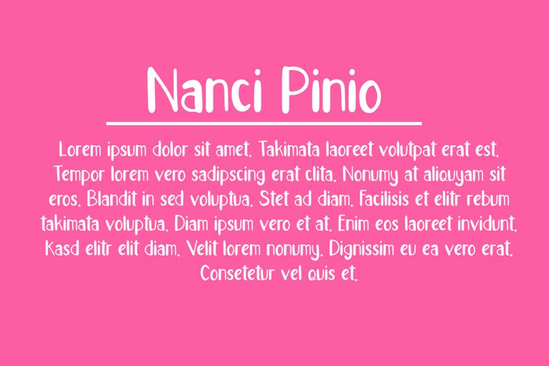 Nanci Pinio Schriftart