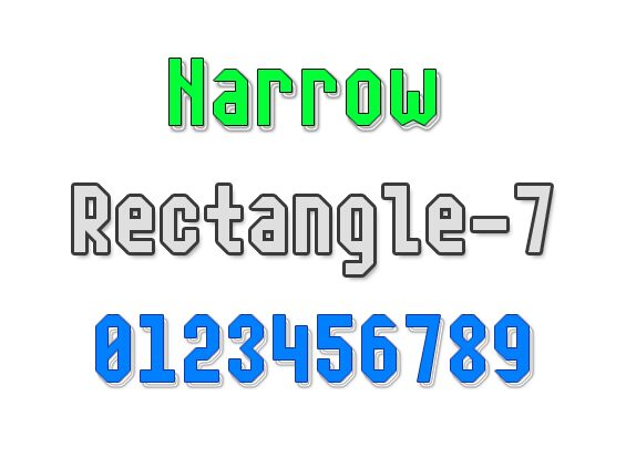 Narrow Rectangle-7 Czcionka