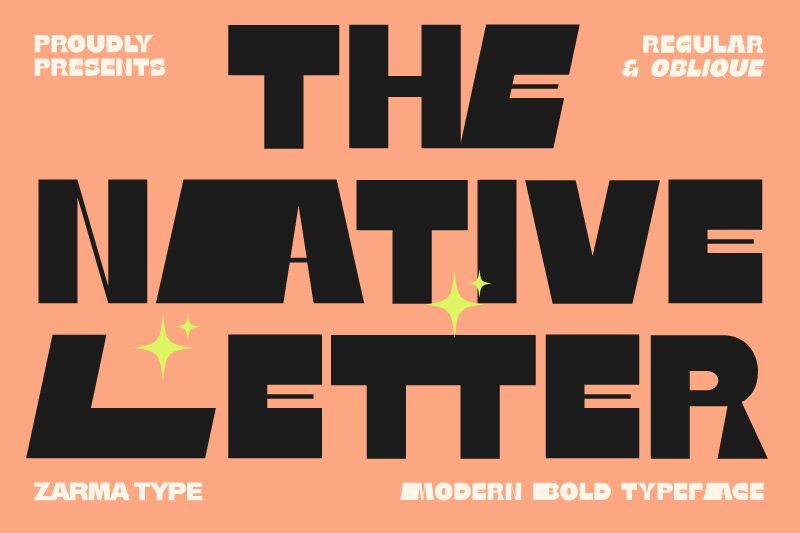 Native Letter Regular — Prezentace písma