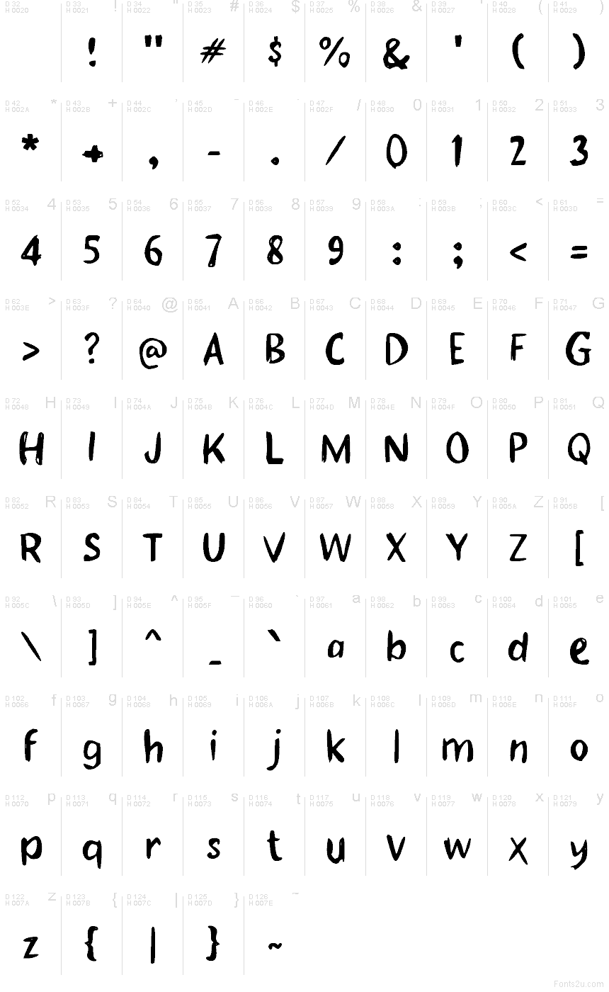 Nagume font