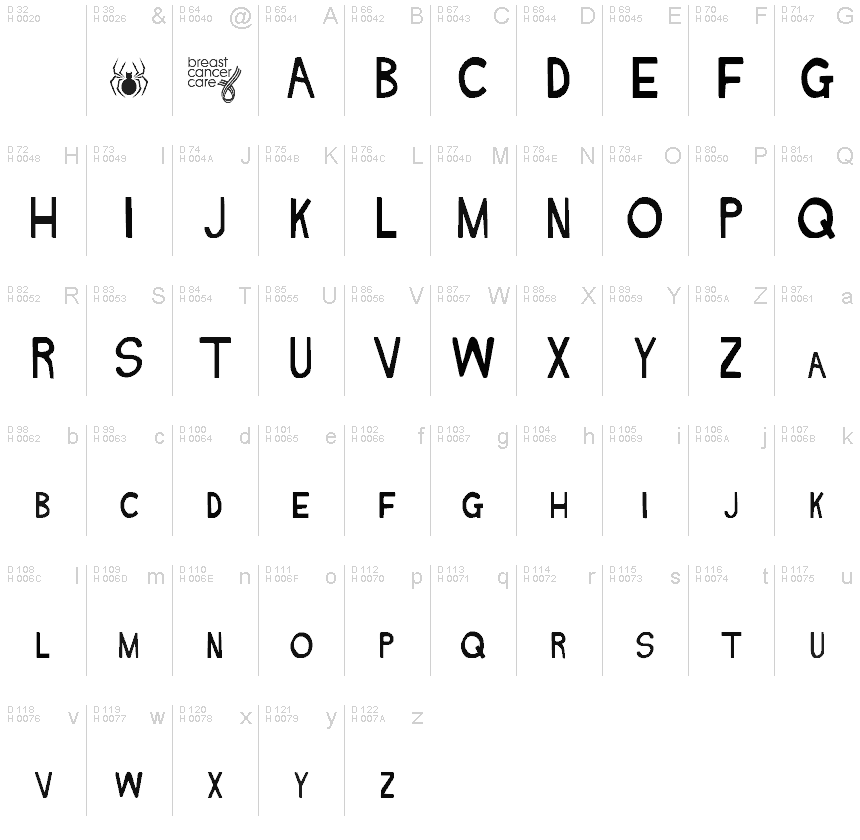 Naked Font Fonts U