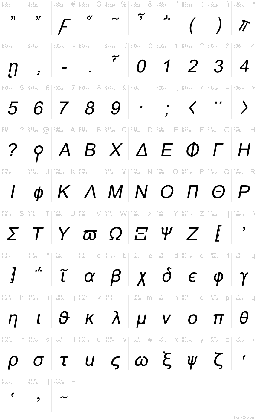 naxos-italic-font