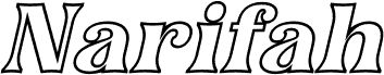Narifah Outline Italic