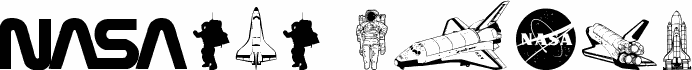 Preview of the NASA Dings font