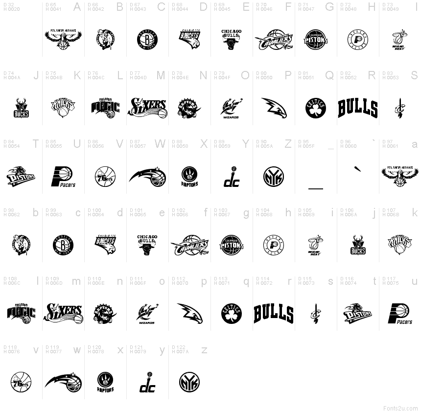 NBA EAST font