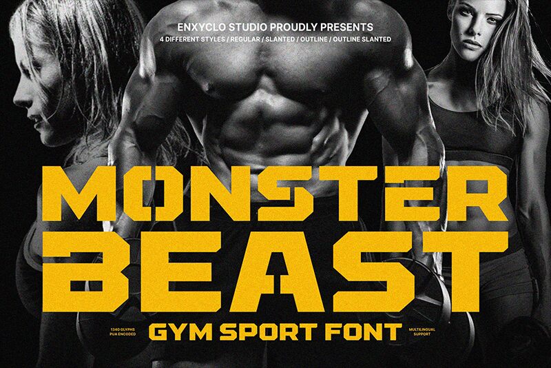 NCL Monster Beast Schriftart