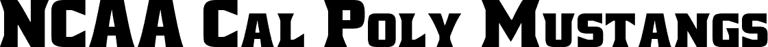 Náhled písma NCAA Cal Poly Mustangs