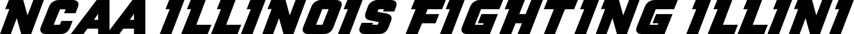 Preview of the NCAA Illinois Fighting Illini Bold font