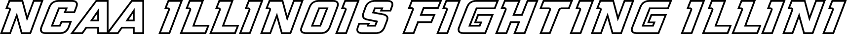 Preview of the NCAA Illinois Fighting Illini Outline font