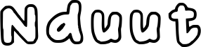 Preview of the Nduut Outline Regular font