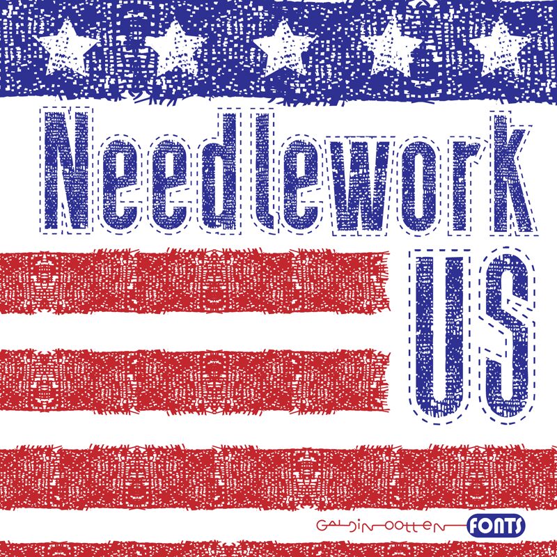 Needlework US Schriftart