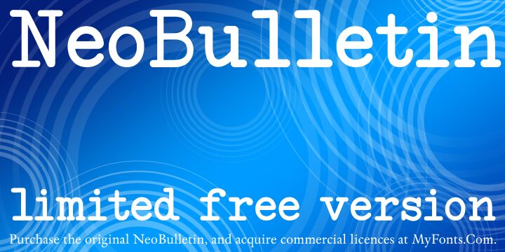 NeoBulletin Limited Schriftart