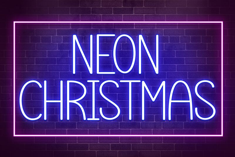 Neon Christmas Schriftart