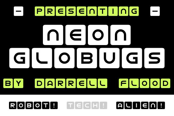 Neon Globugs Czcionka