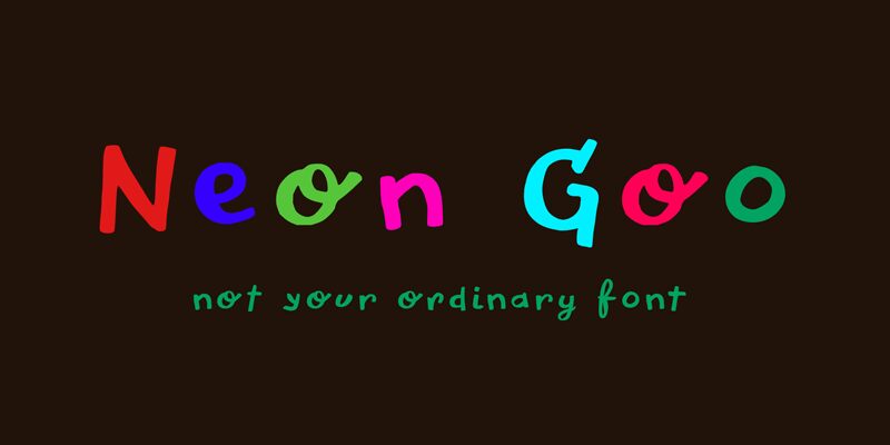 Neon Goo Schriftart