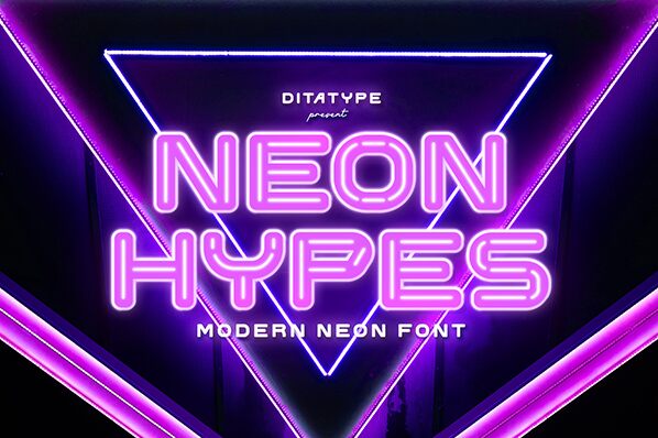 Neon Hypes Schriftart