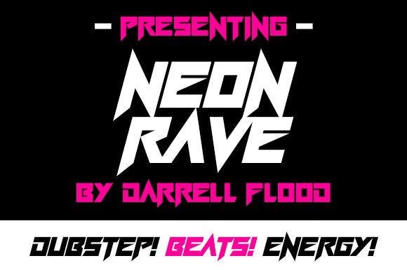 Neon Rave Schriftart