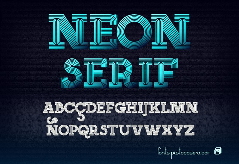 NEON SERIF Schriftart