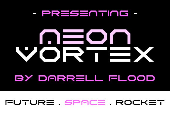 Neon Vortex Czcionka