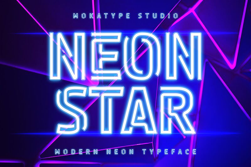 Neonstar Schriftart