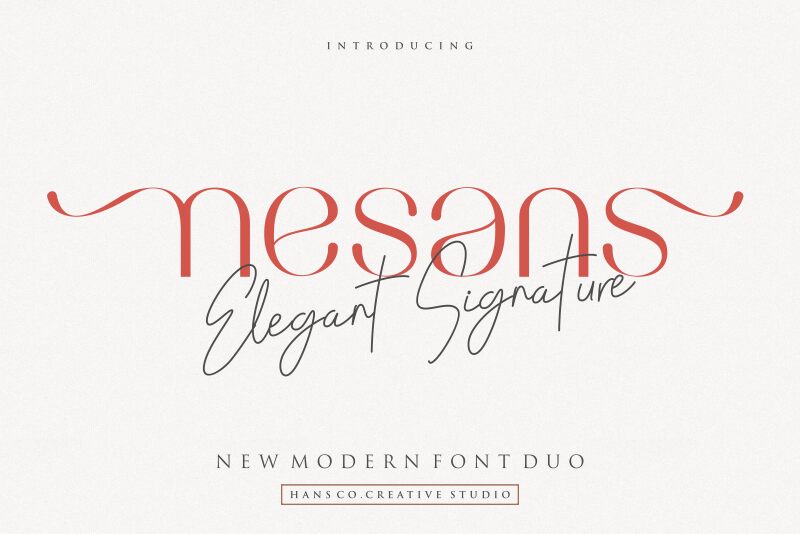 Nesans Schriftart