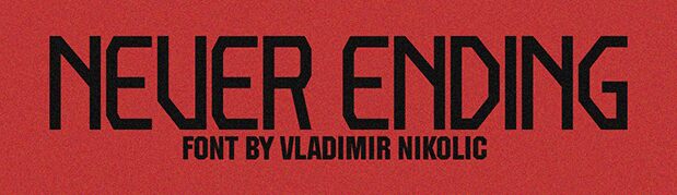 Never Ending Retro Шрифт