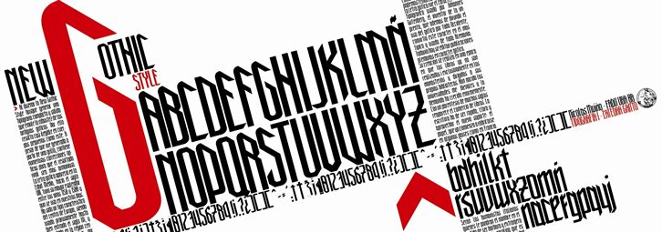 New Gothic Style Schriftart