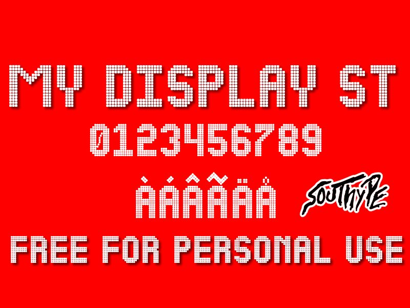 NEW LED DISPLAY ST Schriftart