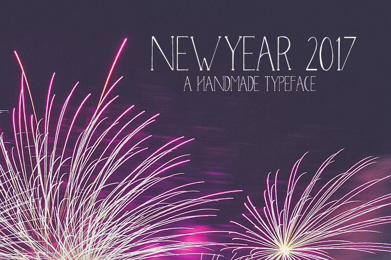 NewYear 2017 Schriftart