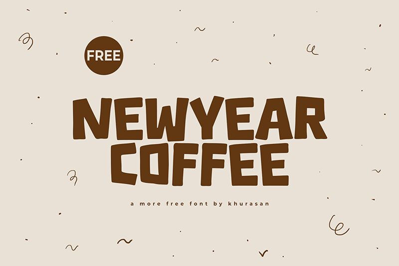 Newyear Coffee Schriftart