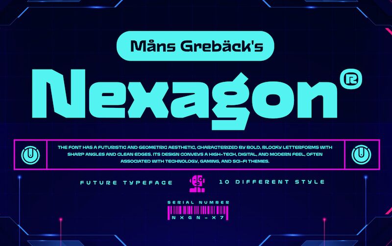 Nexagon Schriftart