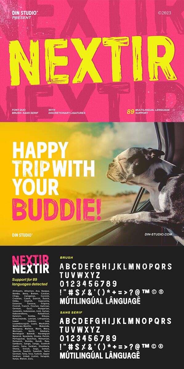 Nextir Brush Czcionka