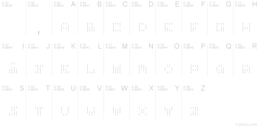 Basis-Lateinisch - Zeichentabelle