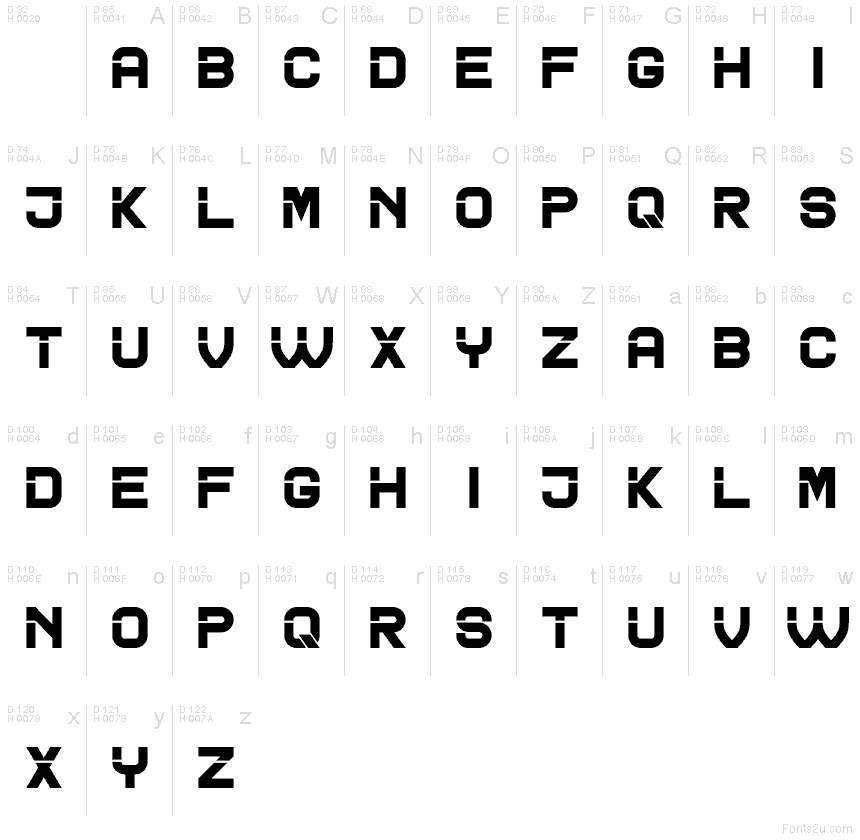 Basis-Lateinisch - Zeichentabelle