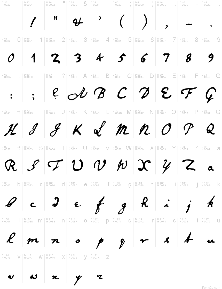Newton Hand font