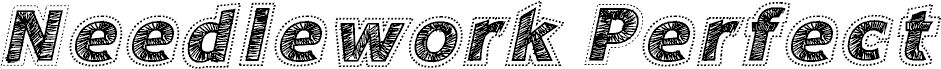 Podgląd czcionki Needlework Perfect Italic