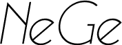 NeGeLight Italic