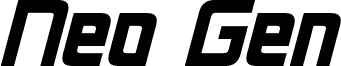 Neo Gen Bold Italic