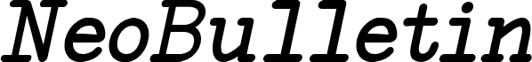 NeoBulletin Italic