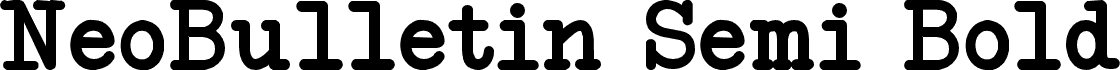 NeoBulletin Semi Bold