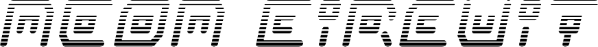 Podgląd czcionki Neon Circuit Gradient Italic