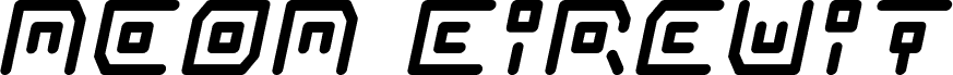 Podgląd czcionki Neon Circuit Italic